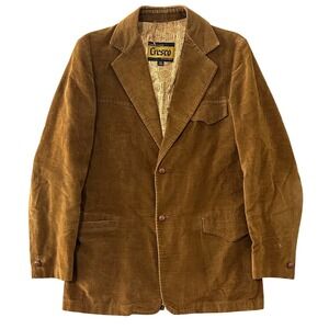 Cresco Craftsmen Brown Corduroy Blazer Men's 42 Long Vintage‎ Style Jacket